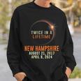 New Hampshire Total Solar Eclipse Twice In A Lifetime 2024 Sweatshirt Gifts for Him