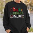 Nice Naughty Italian Christmas Xmas Santa Hat Sweatshirt Gifts for Him