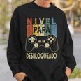 Nivel Papá Desbloqueado Futuro Papá Anuncio Embarazadas Camisa de entrenamiento Regalos para él