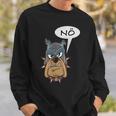 Nö Hund Statement Frosch I No Fun I Nein Sweatshirt Geschenke für Ihn