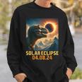 North AmericaRex Dinosaur Glasses Solar Eclipse 4 08 24 Sweatshirt Gifts for Him