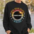 North America Total Solar Eclipse 2024 Pennsylvania Usa Sweatshirt Gifts for Him