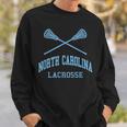 North Carolina Lacrosse Vintage Nc Lax Weathered Sweatshirt Gifts for Him