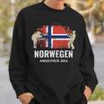 Norwegen Angeln 2024 Angler Norwegen Angeln Sweatshirt Geschenke für Ihn