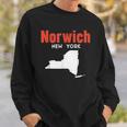 Norwich New York Usa State America Travel New Yorker Sweatshirt Gifts for Him