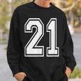Number 21 Birthday Varsity Sports Team Jersey Sweatshirt Gifts for Him