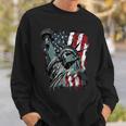 Nyc New York City Statue Of Liberty Usa Flag Graphic Sweatshirt Gifts for Him