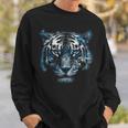 Obra De Arte De Tigre Ojos Azules Arte Animal Tigre Camisa de entrenamiento Regalos para él