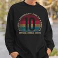 Official Double Digits 10 Year Old 10Th Birthday Sweatshirt Gifts for Him