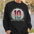 Official Double Digits 10Th Birthday 10 Year Old Sweatshirt Gifts for Him