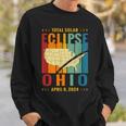 Ohio Vintage Path Of Totality Solar Eclipse April 8 2024 Sweatshirt Gifts for Him