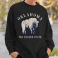 Oklahoma The Sooner State American Bison Buffalo Vintage Sweatshirt Gifts for Him