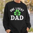 One Lucky Dad Father Irish St Patrick's Day Sweatshirt Gifts for Him