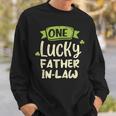 One Lucky Father-In-Law St Patrick's Day Family Sweatshirt Gifts for Him