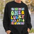 One Lucky Parapro St Patrick's Day Paraprofessional Groovy Sweatshirt Gifts for Him