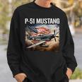 P-51 Mustang American Ww2 Fighter Airplane P-51 Mustang Sweatshirt Gifts for Him