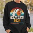 Papa 2024 Babyankündigung Werdender Papa Sweatshirt Geschenke für Ihn