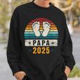 Papa 2025 Schwangerschafterkünden Werdender Papa Sweatshirt Geschenke für Ihn