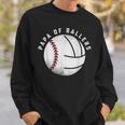 Papa Baseballolleyball Spieler Tochter Sohn Sport Team Dad Sweatshirt Geschenke für Ihn