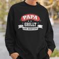 Papa Grillt Am Bestenatertag Sweatshirt Geschenke für Ihn