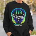 Papa Level Loading Schwangerschafterkünden Baby Party 2024 Sweatshirt Geschenke für Ihn