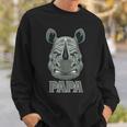 Papa Rhino Rhinoceros Fathers Day Grandpa For Men Sweatshirt Gifts for Him