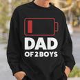 Papaon 2 Boys Papa Des Son Sweatshirt Geschenke für Ihn