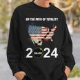 Path Of Totality Eclipse 2024 Usa Total Solar Eclipse Sweatshirt Gifts for Him