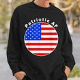 Patriotic Af American Flag Circle Sweatshirt Gifts for Him