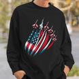 Patriotic Usa Flag Fighter Jets Boys 4Th Of July Sweatshirt Gifts for Him