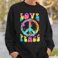 Peace Costume Sign Love 60S 70S Tie Dye Hippie Women Sweatshirt Gifts for Him