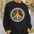 Peace Sign Love60S 70S Tie Die Hippie Costume Sweatshirt Gifts for Him