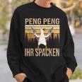 Peng Peng Ihr Spacken Sweatshirt, Vintage Gänse-Design Lustig Geschenke für Ihn