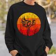 Phoenix Rising Fire Rebirth Fire Bird Vintage Retro Sunset Sweatshirt Gifts for Him