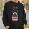 Pineapple American Flag 4Th Of July Cool Hawaiian Patriotic Sweatshirt Gifts for Him