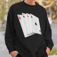 Poker Four Aces Casino Gambling Idea Sweatshirt Gifts for Him