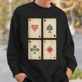 Poker Texas Hold'em Gambling Casino 4 Aces Poker Sweatshirt Gifts for Him