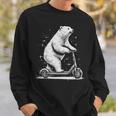 Polar Bear On An E-Scooter Sweatshirt Geschenke für Ihn