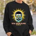 Polar Bear Watching Total Solar Eclipse Sweatshirt Gifts for Him