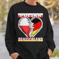 Polska Deutschland Herz Deutsch Polen Sweatshirt Geschenke für Ihn