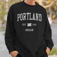 Portland Oregon Or Vintage Sports Retro Sweatshirt Gifts for Him