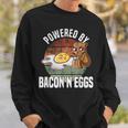 Powered By Bacon And Eggs Bacon Lover Sweatshirt Gifts for Him