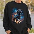 Precioso Caballo Con Cielo Relámpago Caballo Camisa de entrenamiento Regalos para él