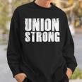 Pro Union Strong Blue Collar Worker Labor Day Papa Sweatshirt Gifts for Him