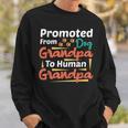 Promoted From Dog Grandpa To Human Grandpa Father's Day Sweatshirt Gifts for Him