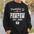 Promoted To Pawpaw Est 2024 First Time Fathers Day Sweatshirt Gifts for Him