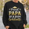 Proud Papa Of A 2024 Graduate Senior Graduation Men Sweatshirt Gifts for Him