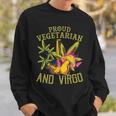 Proud Vegetarian Weed Virgo Vintage 420 Sweatshirt Gifts for Him