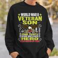 Proud World War 2 Veteran Son Military Ww 2 Veterans Family Sweatshirt Gifts for Him