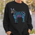 Psychedelic Zebra Trippy Zebra Animal Sweatshirt Gifts for Him